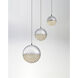 Eclipse LED 18.5 inch Polished Chrome Single Pendant Ceiling Light