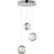 Pulse LED 11.75 inch Polished Chrome Multi-Light Pendant Ceiling Light