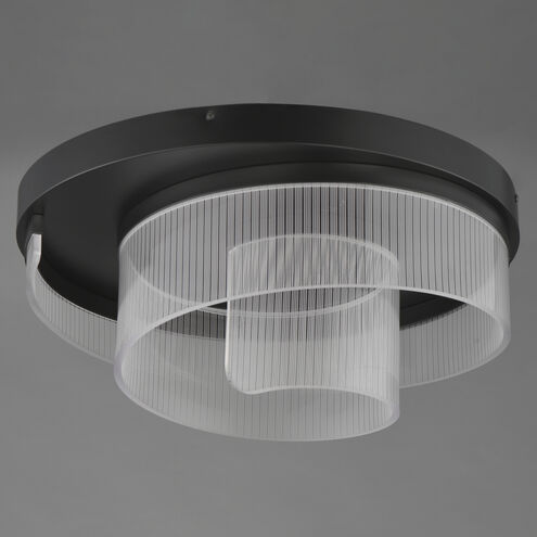 Sonata LED 19.75 inch Black Semi-Flush Mount Ceiling Light in Patterned Acrylic