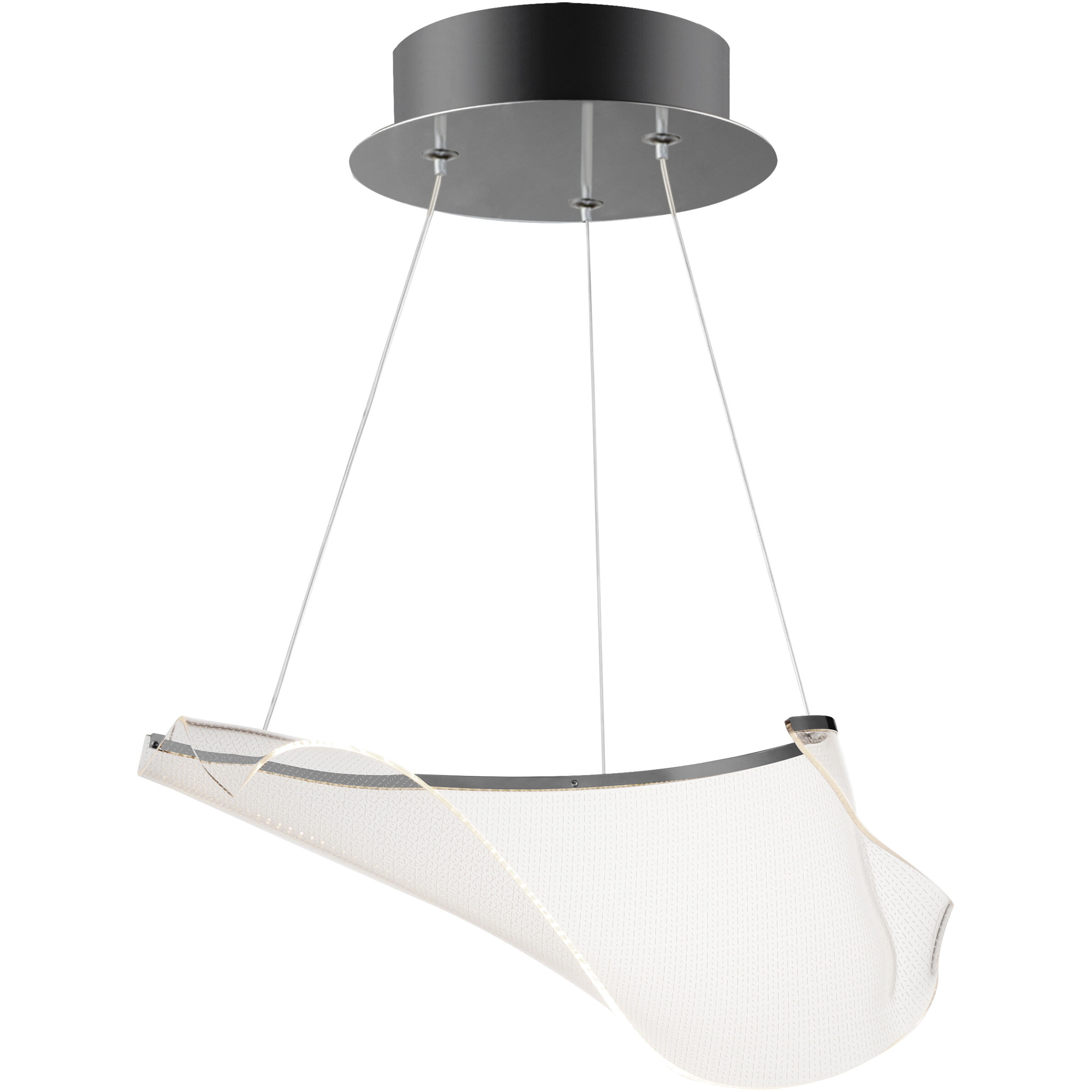 Rinkle LED 9.75 inch Brushed Gunmetal Single Pendant Ceiling Light