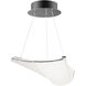 Rinkle LED 9.75 inch Brushed Gunmetal Single Pendant Ceiling Light