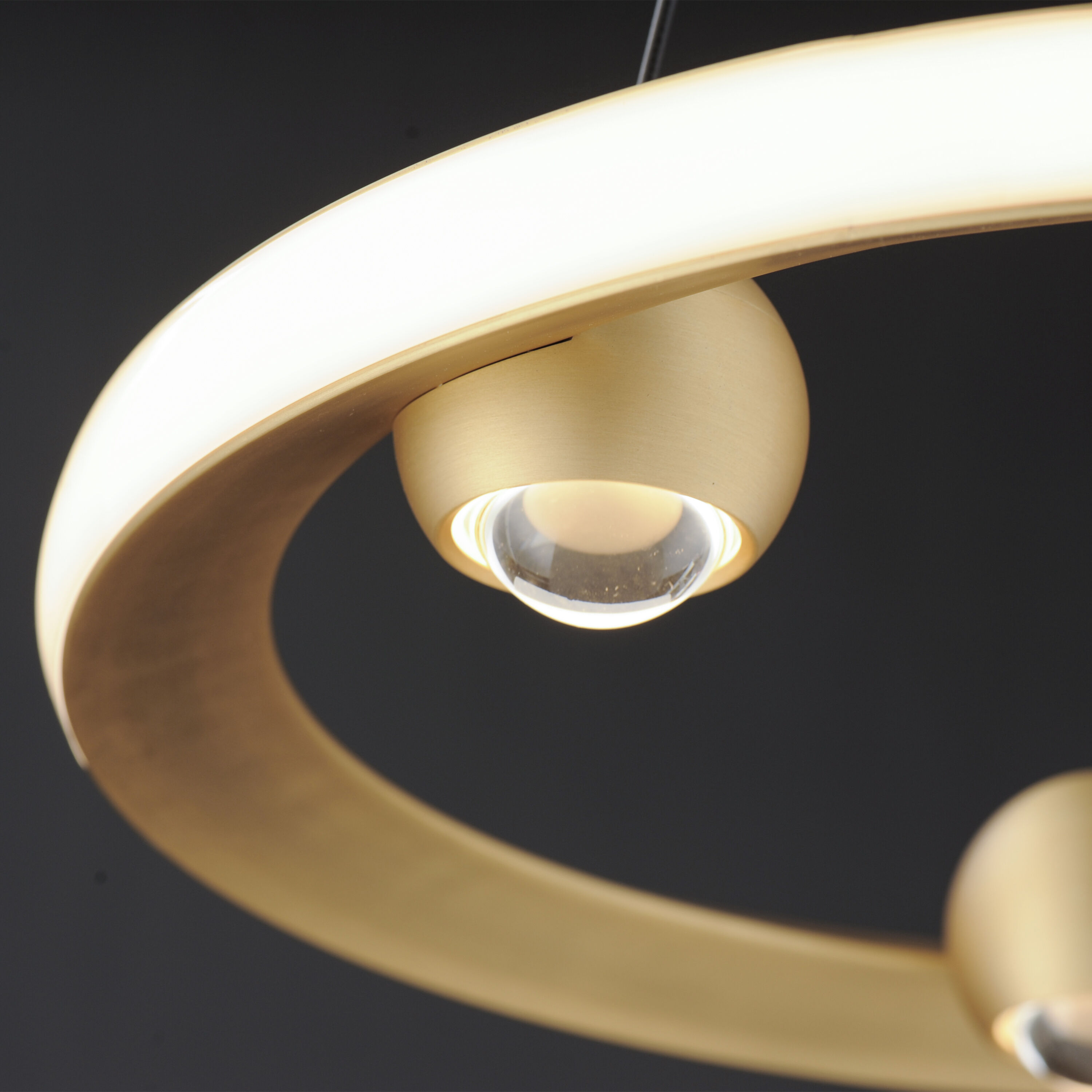 Nodes LED 18 inch Gold Ring Pendant Ceiling Light