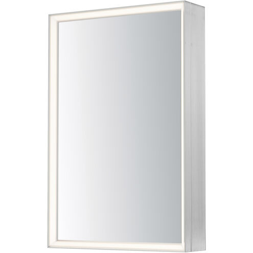 Bevel 36 X 24 inch Satin Nickel LED Wall Mirror