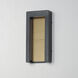 Alcove LED 14 inch Black and Gold Outdoor Wall Sconce