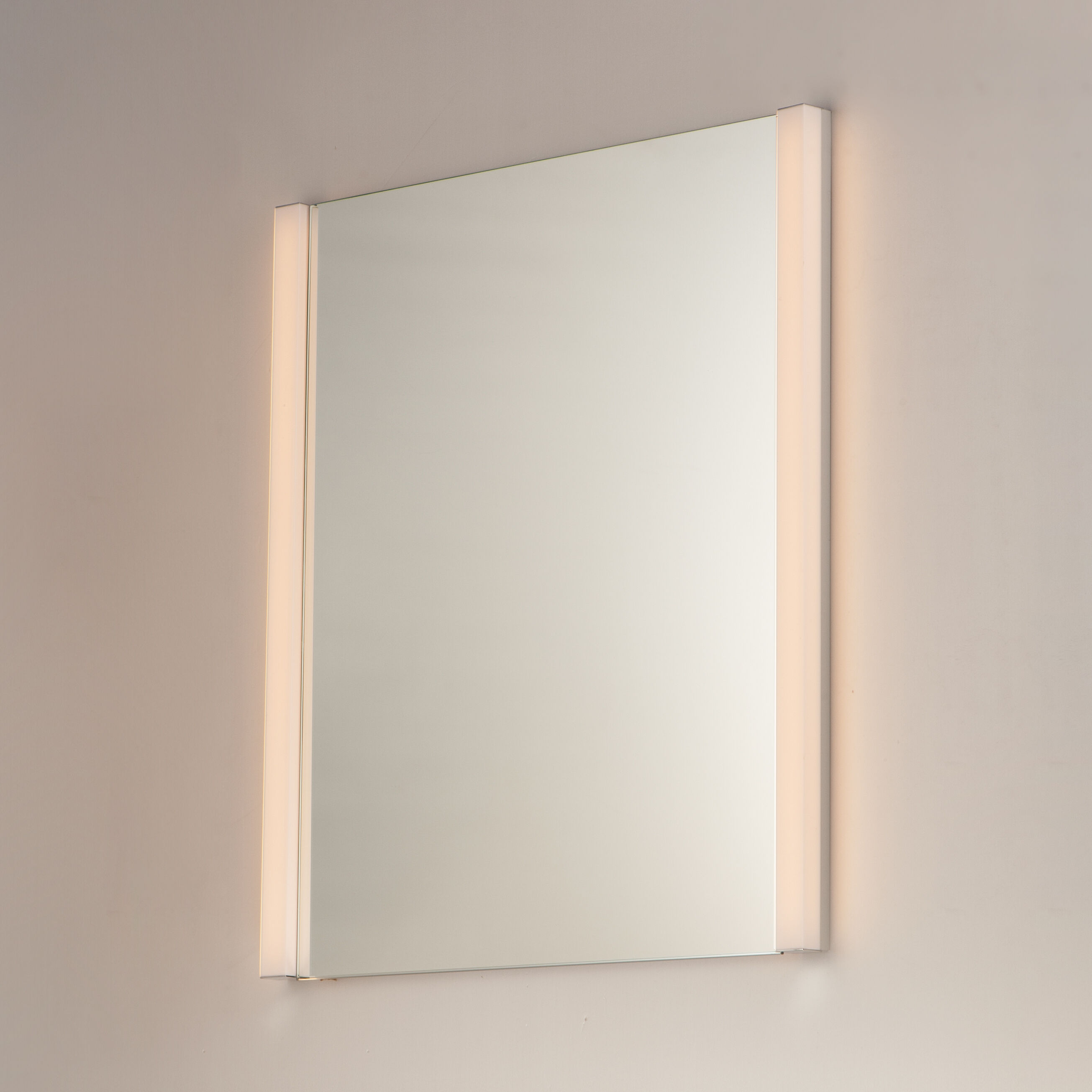 Luminance 36 X 32.75 inch Polished Chrome LED Wall Mirror