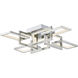 Link LED 29.25 inch Satin Nickel Flush Mount Chandelier Ceiling Light