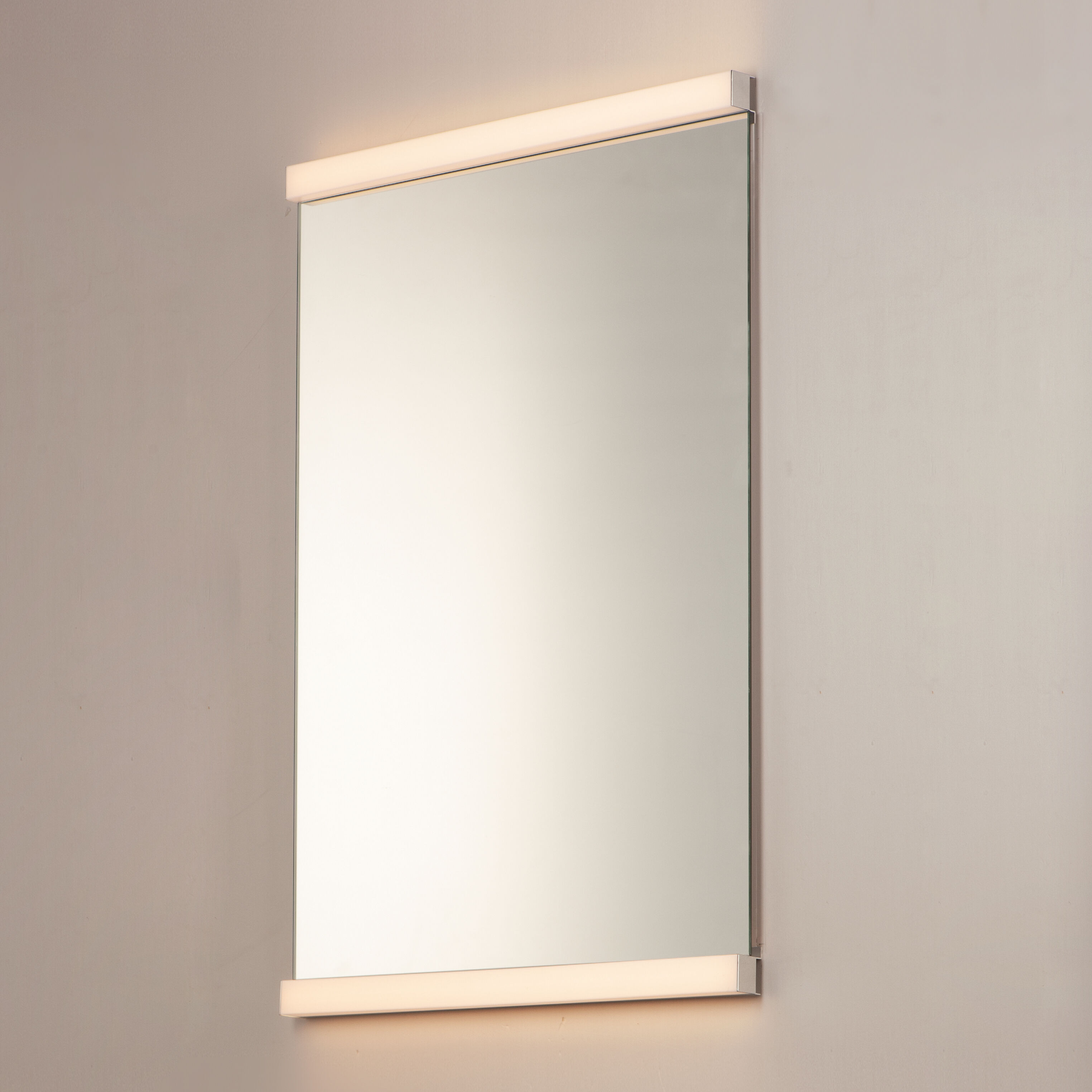 Luminance 38.75 X 30 inch Polished Chrome LED Wall Mirror