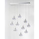Swank LED 12.5 inch Polished Chrome Multi-Light Pendant Ceiling Light