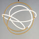 Mobius LED 27 inch Black and Gold Single Pendant Ceiling Light