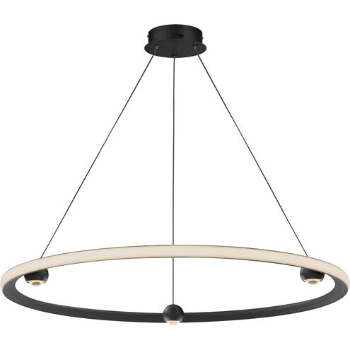 Nodes LED 40 inch Black Ring Pendant Ceiling Light