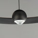 Nodes LED 24 inch Black Ring Pendant Ceiling Light