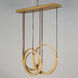 Tether LED 9 inch Natural Aged Brass Multi-Light Pendant Ceiling Light