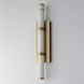 Aragon Wall Sconce Wall Light in White Alabaster and Gold