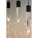 Quartz LED 15.75 inch Black Multi-Light Pendant Ceiling Light