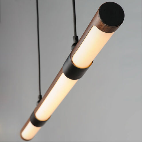 Rollo LED 3 inch Antique Pecan and Black Multi-Light Pendant Ceiling Light