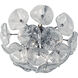 Fiori 8 Light 17 inch Polished Chrome Flush Mount Ceiling Light in Clear Murano