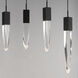 Quartz LED 39.25 inch Black Multi-Light Pendant Ceiling Light