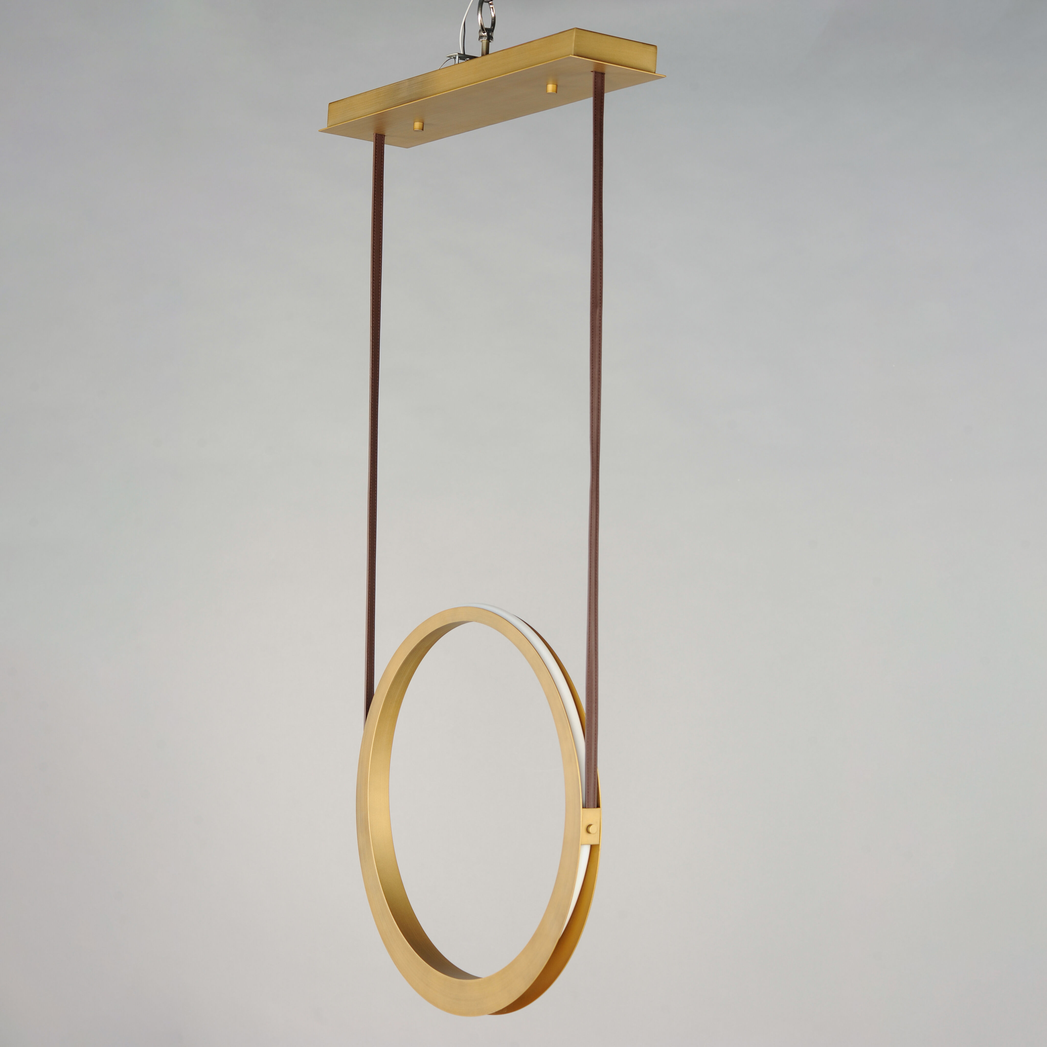 Tether LED 5.5 inch Natural Aged Brass Single Pendant Ceiling Light