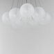 Burst LED 27 inch Satin Nickel Multi-Light Pendant Ceiling Light in Translucent Frost