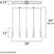 Fizz IV LED 39 inch Polished Chrome Linear Pendant Ceiling Light