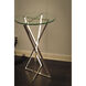 York 29.5 X 15.75 inch Polished Chrome Accent Table