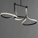 Serpentine LED 56.5 inch Black Linear Pendant Ceiling Light