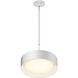 Echo LED 13 inch White Single Pendant Ceiling Light