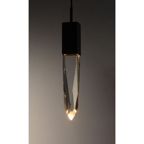 Quartz LED 4.75 inch Black Mini Pendant Ceiling Light