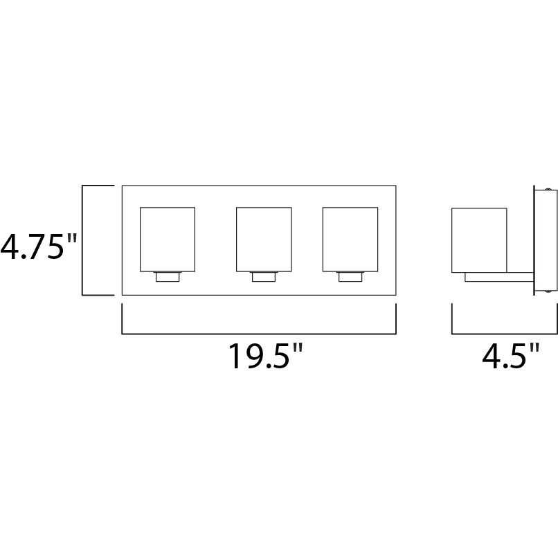 Blocs LED LED 19.5 inch Polished Chrome Bath Vanity Light Wall Light