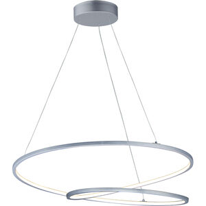 Cycle LED 31.5 inch Matte Silver Single Pendant Ceiling Light