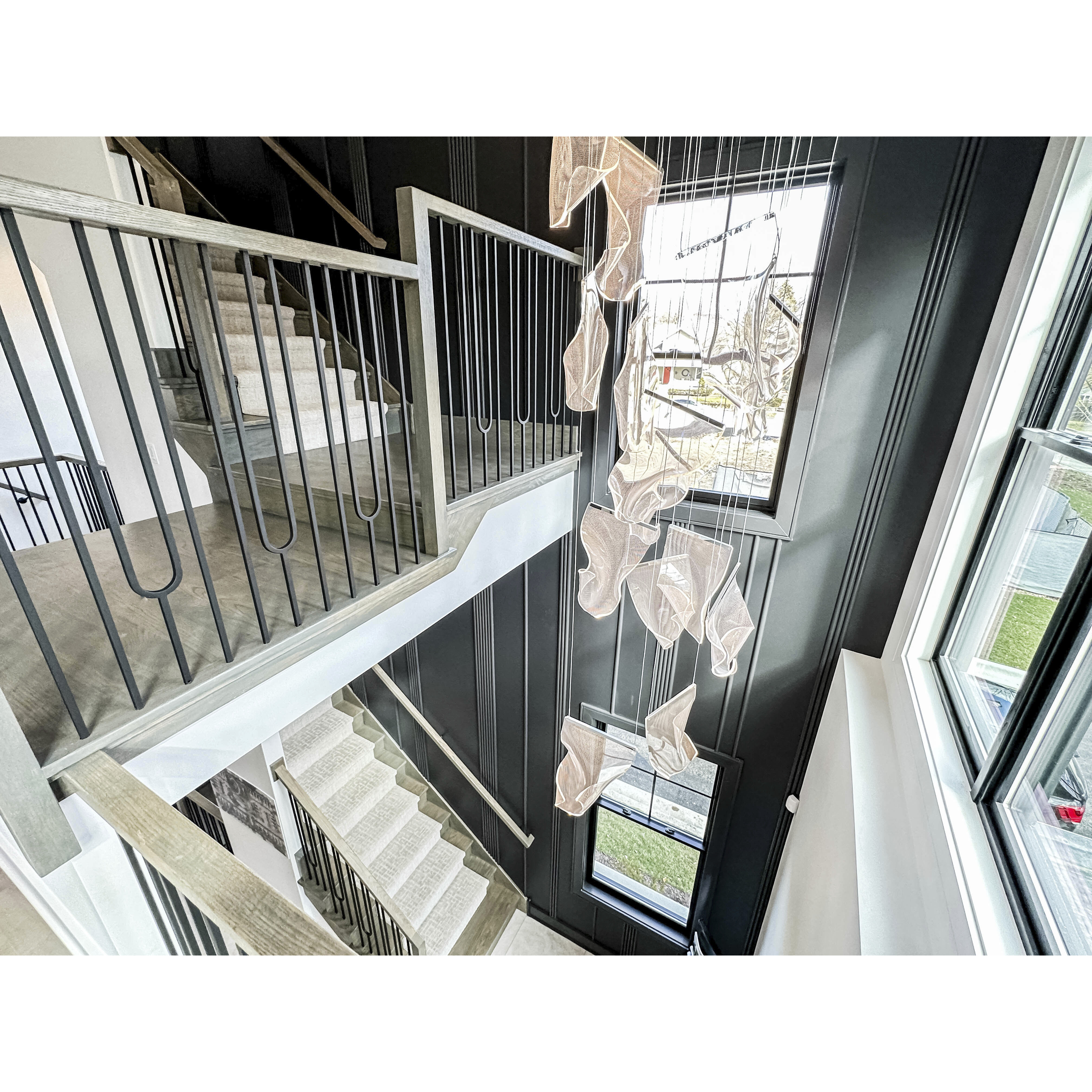 Rinkle LED 27.5 inch Brushed Gunmetal Multi-Light Pendant Ceiling Light