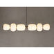 Soji LED 39.5 inch Black and Gold Linear Pendant Ceiling Light