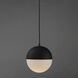 Half Moon LED 7.75 inch Black Mini Pendant Ceiling Light