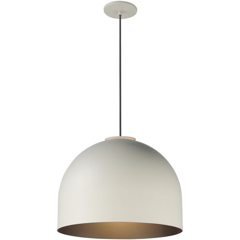 Foster LED 15.75 inch Black with Gold Single Pendant Ceiling Light in Gray and Black