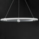 Nodes LED 32 inch Brushed Aluminum Ring Pendant Ceiling Light