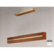 iWood LED 59.75 inch Antique Pecan and Brushed Champagne Linear Pendant Ceiling Light