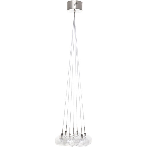 Starburst 7 Light 12 inch Satin Nickel Multi-Light Pendant Ceiling Light