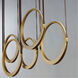 Tether LED 7.75 inch Natural Aged Brass Multi-Light Pendant Ceiling Light