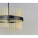 Chimes LED 23.75 inch Black and Satin Nickel and Satin Brass Single Pendant Ceiling Light in Black and Satin Brass and Satin Nickel