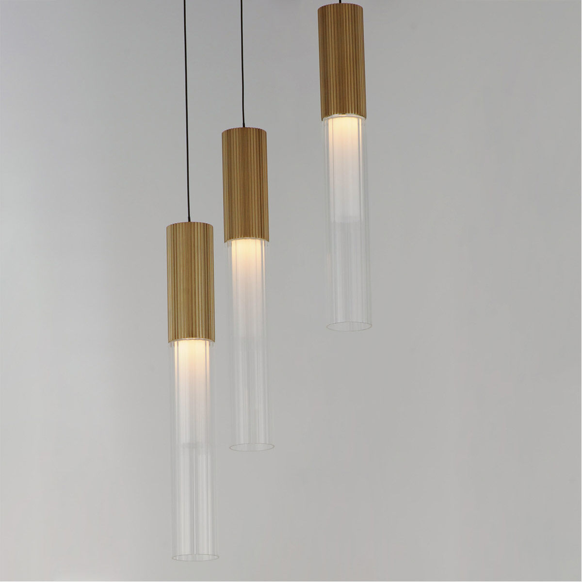 Reeds LED 11.75 inch Gold Multi-Light Pendant Ceiling Light
