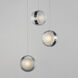 Pulse LED 11.75 inch Polished Chrome Multi-Light Pendant Ceiling Light