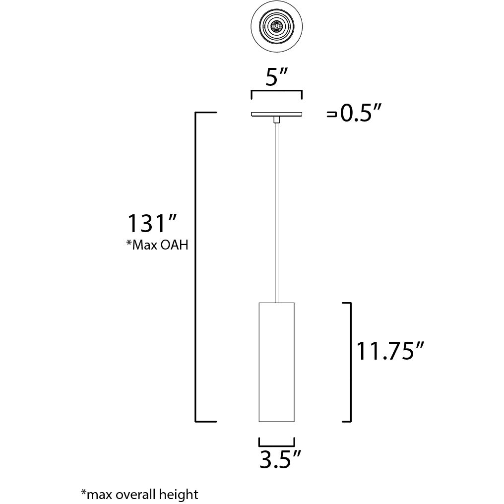 Dwell LED 3.5 inch White Single Pendant Ceiling Light
