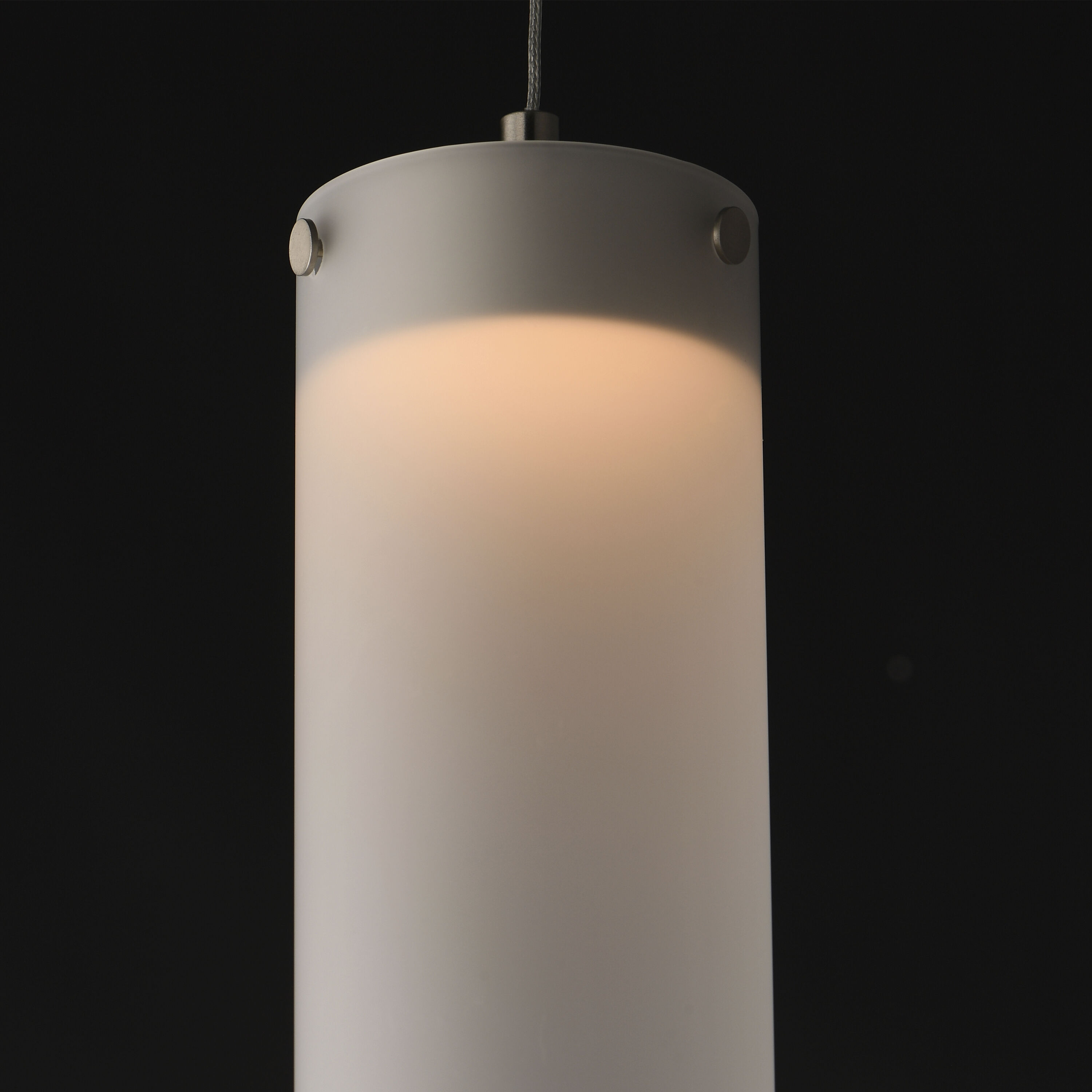 Highball LED 4.25 inch Satin Nickel Mini Pendant Ceiling Light in Translucent Frost