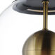 Nucleus LED 9 inch Black and Natural Aged Brass Flush Mount Ceiling Light