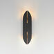 Tectonic LED 18 inch Black and Antique Brass Outdoor Wall Sconce
