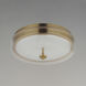 Voto LED 12 inch Natural Aged Brass Flush Mount Ceiling Light in Clear