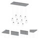 Dewdrop LED 30.5 inch Polished Chrome Linear Pendant Ceiling Light
