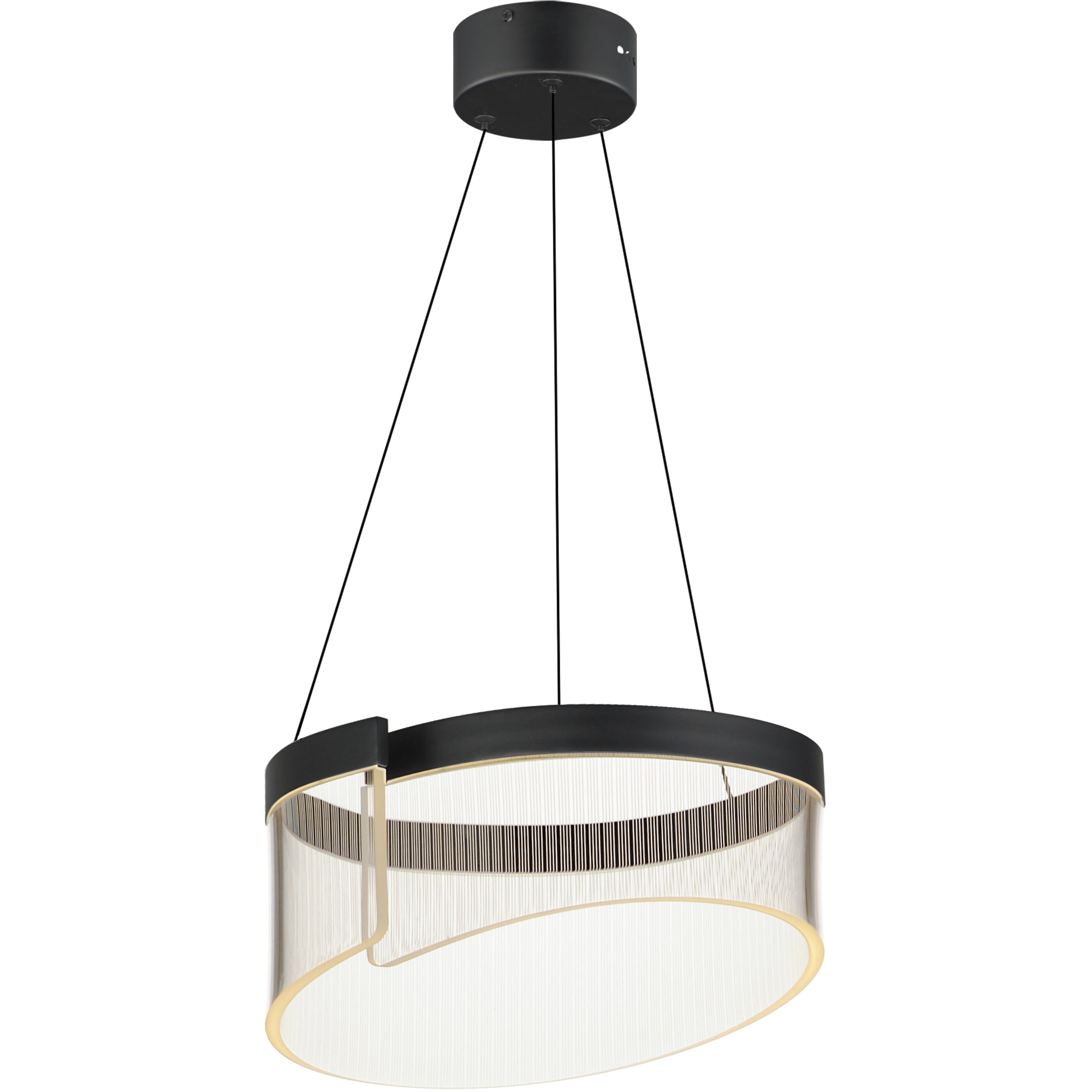 Sonata LED 13 inch Black Suspension Pendant Ceiling Light