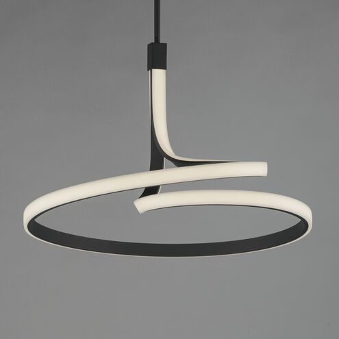 Serpentine LED 24.75 inch Black Single Pendant Ceiling Light