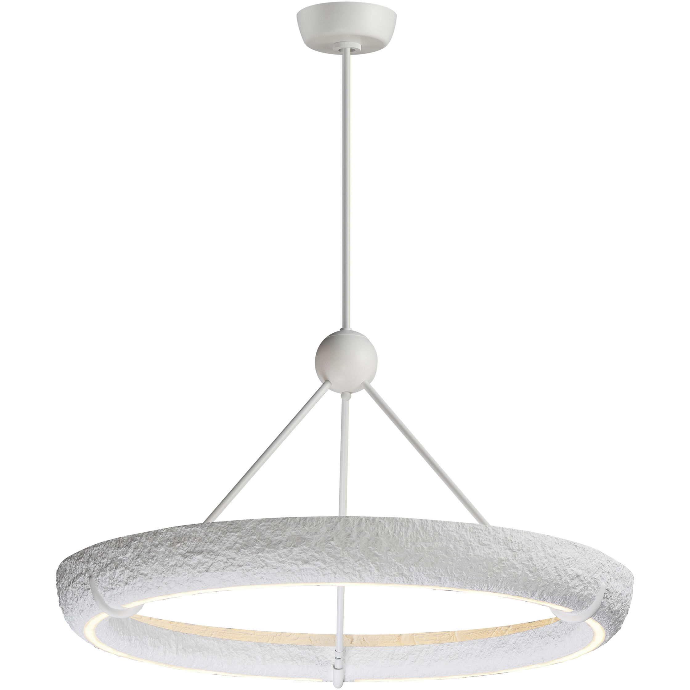 Geist LED 35.5 inch Textured White Ring Pendant Ceiling Light